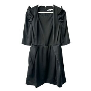 CARVEN Women's Size 8 100% Silk LBD Black Mini Evening Dress French Size 42